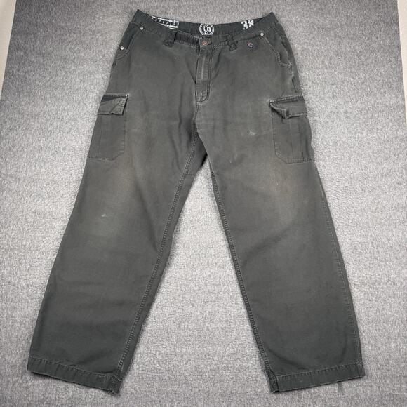 Vintage G Unit Cargo Pants Men’s 38 Black Baggy Skate Distressed Rap Hip Hop Y2K - Picture 1 of 9